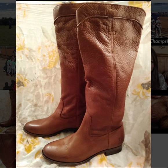 NEW!!! Frye Cara Roper Tall Boots Sz 9.5 Cognac - Picture 1 of 8